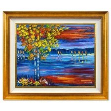 Slava Ilyayev, Framed Original Oil Painting on Canvas, Hand Signed with Letter o