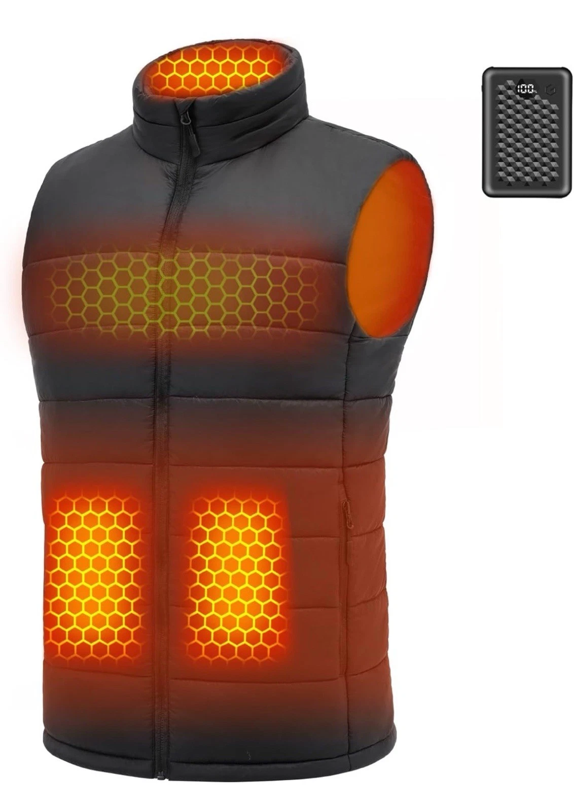 Wulcea Graphene Heated Vest Men 7.4V Fast Charge Large Battery Size L