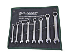 8 Pc Metric Ratcheting Combination Wrench Spanner 8-19mm 12 Point Tool Set