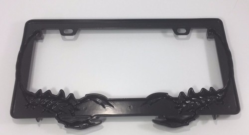 Black 3D Scorpion License Plate Frame (Metal) - Picture 3 of 3