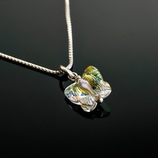 Sterling silver 925 crystal butterfly pendant  necklace  Gift Jewelry  Lov
