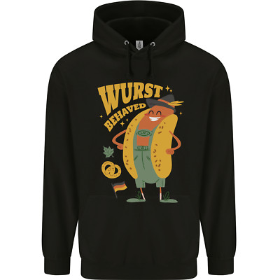 Oktoberfest Hotdog Wurst Behaved Mens 80% Cotton Hoodie