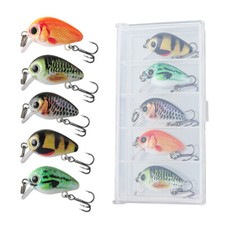 5PCS Fishing Lures 3cm Hard Fake Bait Swimbait Hooks Floating Fishing Bait Set