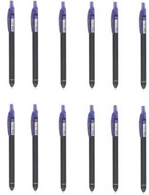PENTEL Energel Click BL-437R Blaue Tintenfarbe Roller Gel Stift (12er Pack, B...