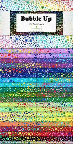 Jelly Roll Fabric Bubbles Dots Cotton Precut Wilmington 40 Strips 2.5" X WOF