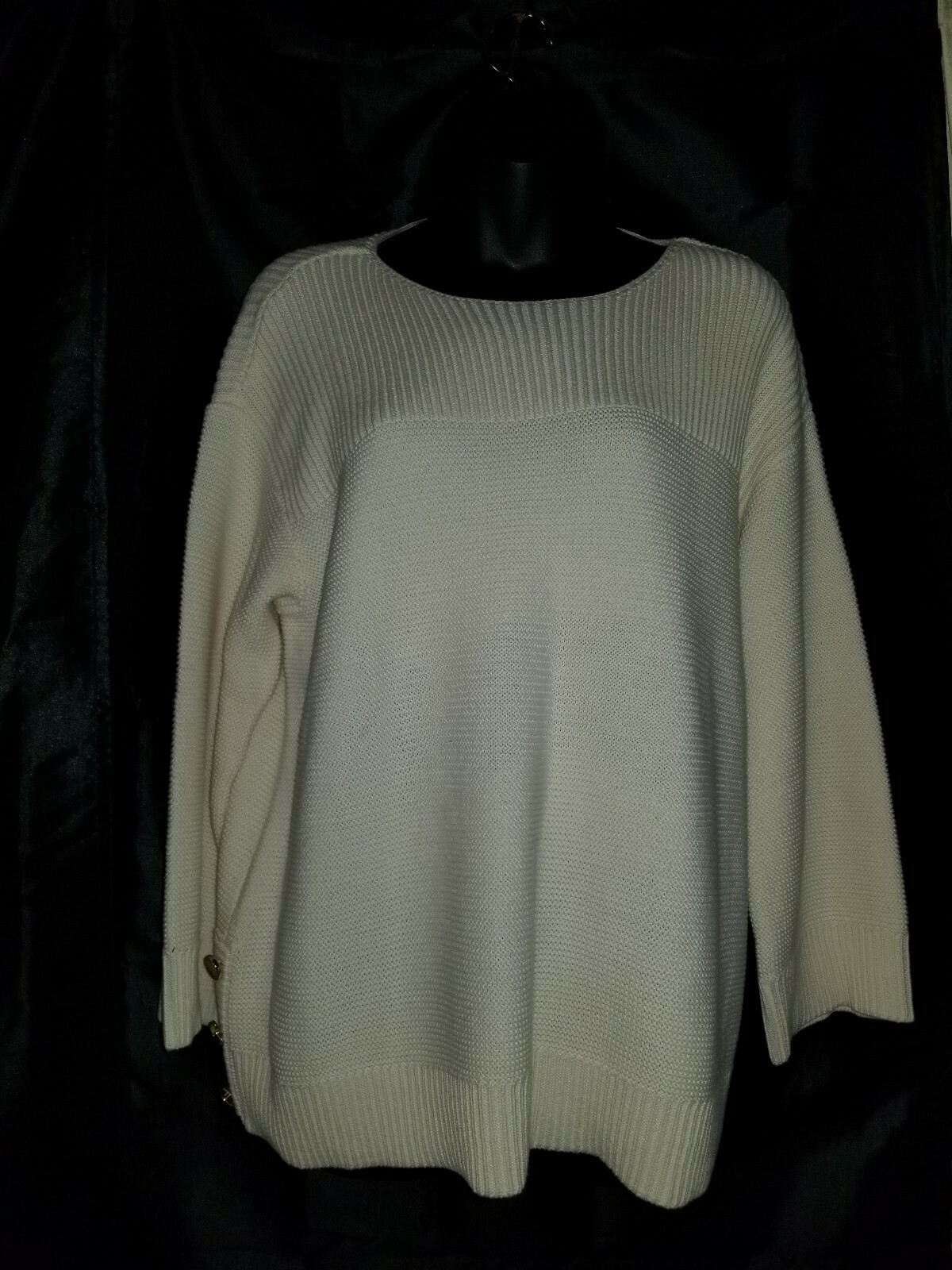 Charter Club Boat-Neck Ribbed-Knit Sweater, Size ( L ) Beige
