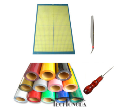 10ft T-shirts PU Vinyl A3 Cutting Mat Drill Tweezer DIY Crafts Heat Transfer KIT
