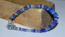 Opal Bracelet Ethiopian Opal Gemstone Beads 7"Bracelet  F3203