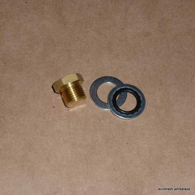 Petcock Gas Tank PLUG w/washers 1/4 BPT BSP Triumph Norton BSA 250 441 500 650