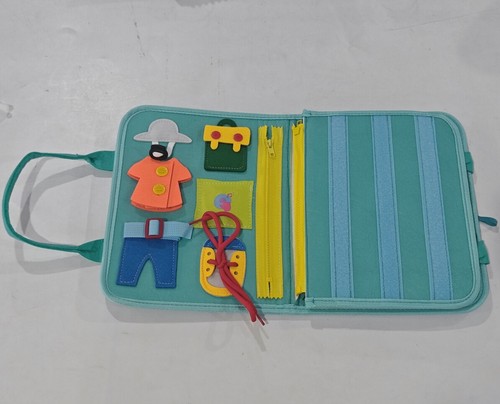 Busy Board Activity Board Montessori Sensorik Baby Motorikspielzeug Blau - Bild 12 von 14