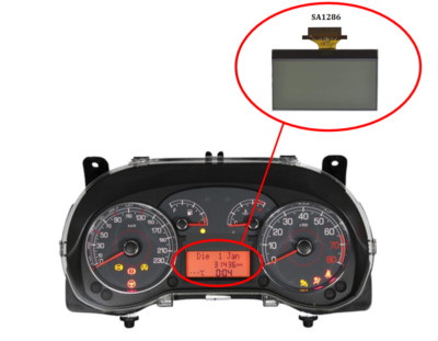 Fiat Linea 323 2007-2011 LCD-Bildschirm Display Kombiinstrument Tachomotor UK