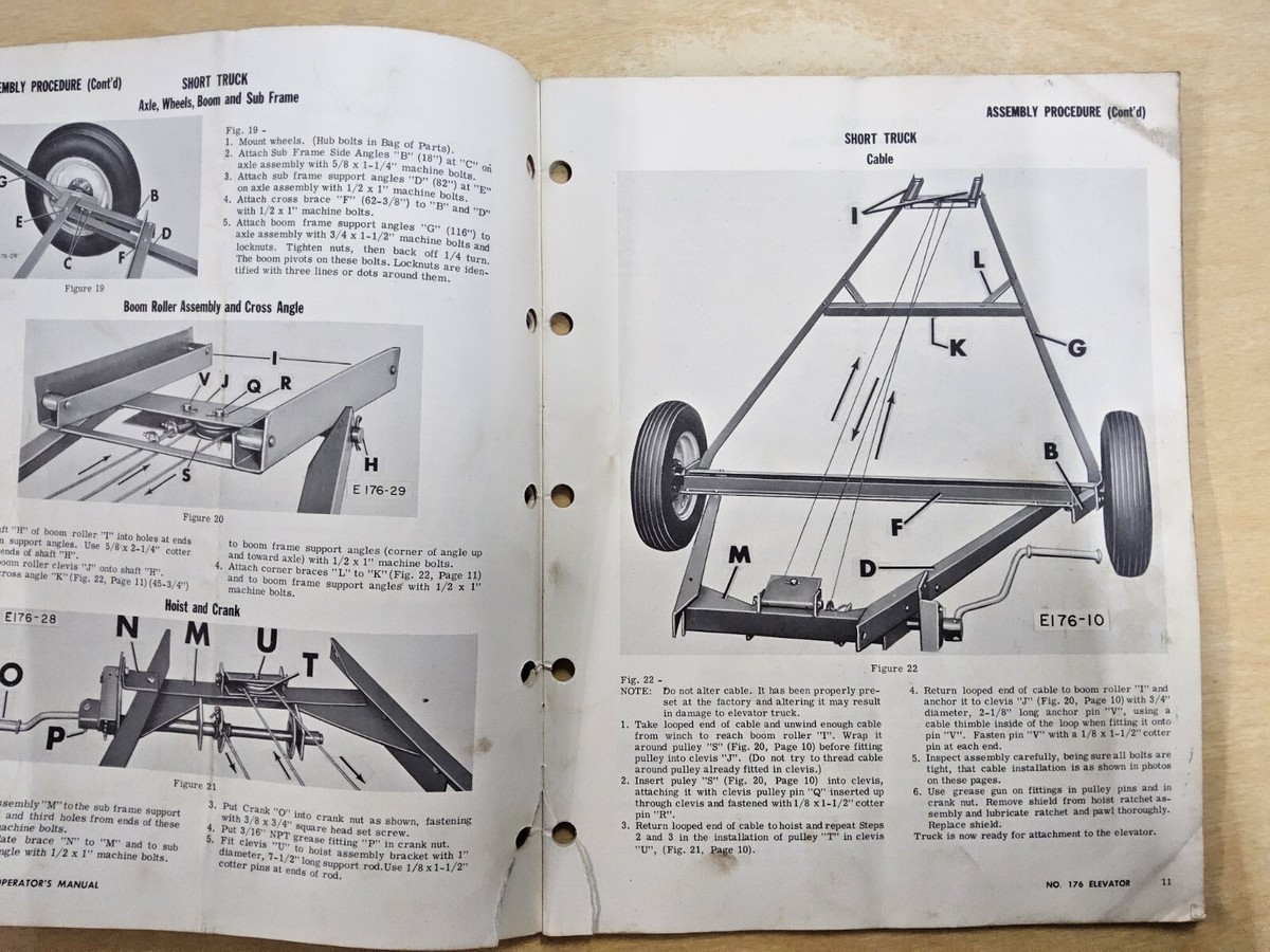 New Idea No. 176 Elevator, Operator's/Parts Manual PE-134, 1964
