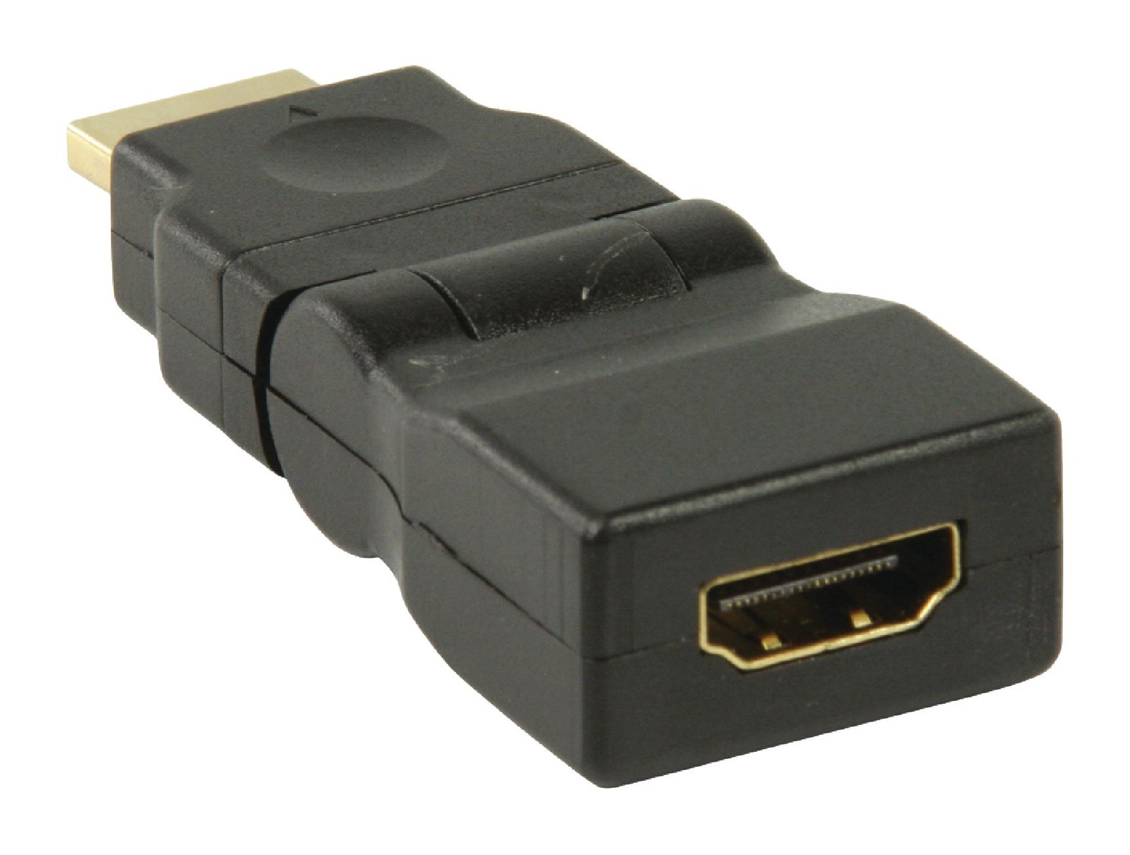 Adattatore HDMI con connettore HDMI piegabile ingresso HDMI nero