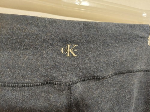 Calvin Klein Leggings Elasticizzati Donna Yoga Pantaloni Allenamento Blu Navy Pizzo Tg Small - Foto 6 di 6