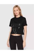 Image of Genuine Guess Womens Cropped T-Shirt - Black S/M/L