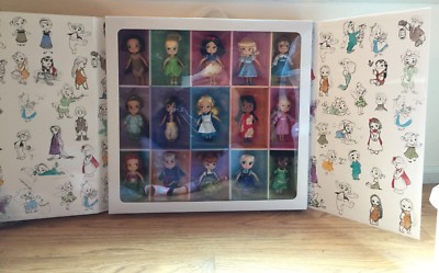 Disney 2016 ANIMATORS' Collection 5'' Mini Doll Gift Set of 15 New in Display Box