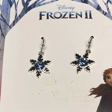 Disney Frozen II Fine Silver Plated Drop Dangle Snowflake Earrings