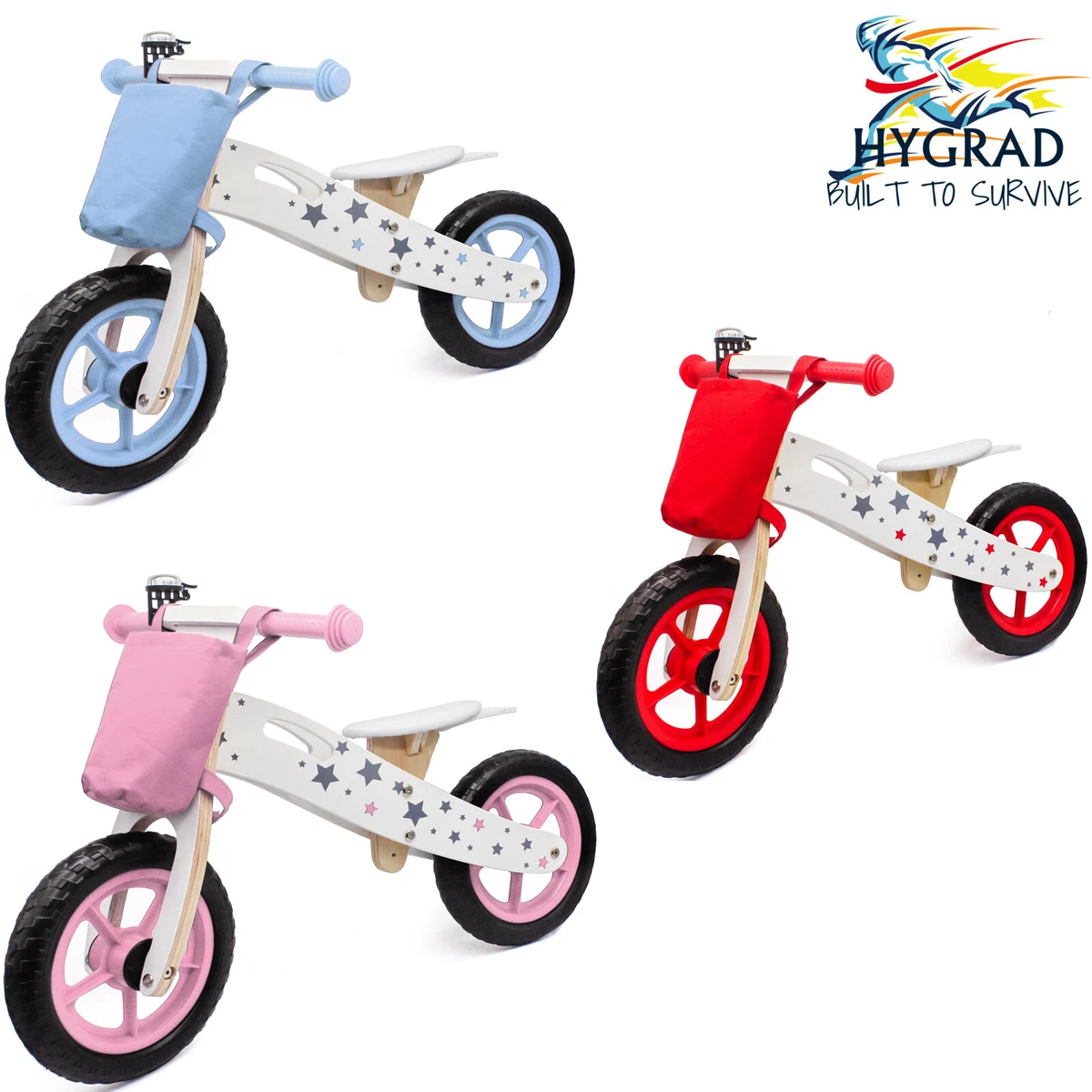 Kids wooden top balance bike