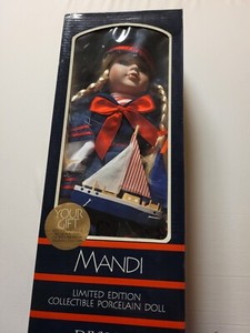 Mandi Porcelain Doll Limited Edition NIB Sailor Outfit Collectible Display Doll