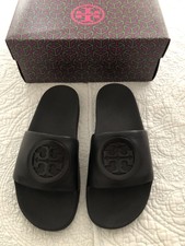 tory burch lina slides black