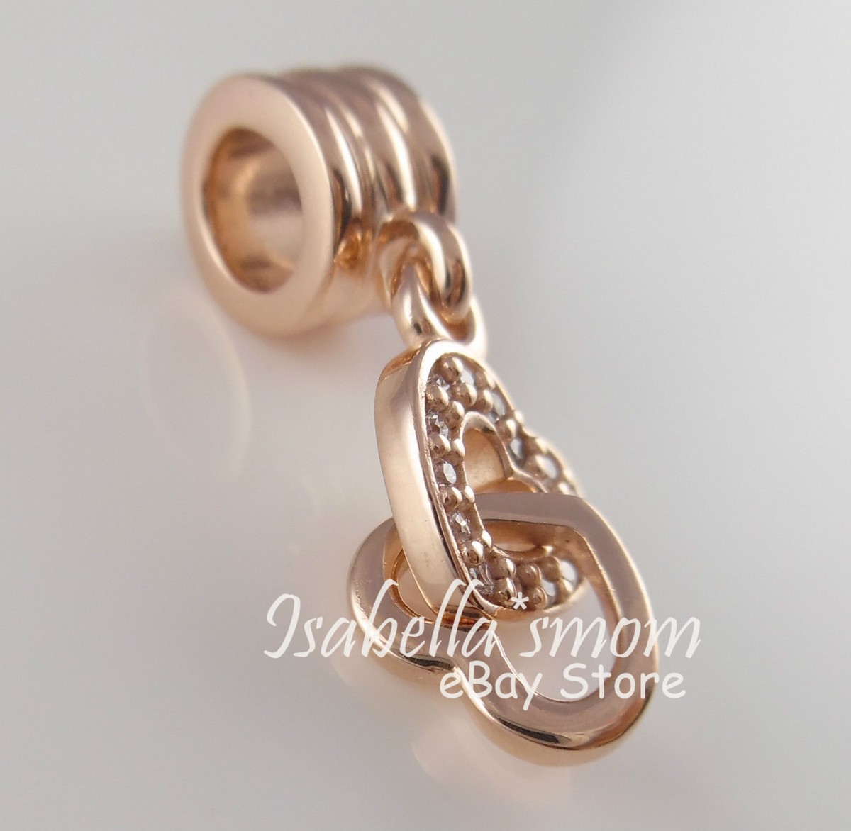 INTERLOCKING LOVE 100% Genuine PANDORA Rose GOLD Plated HEARTS
