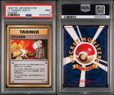 1998 Pokemon Japanese Gym Trainer Lt. Surge's Treaty PSA 9 Mint