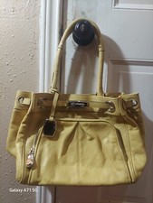 B Macowsky Yellow Large Shoulder Leather Hand...