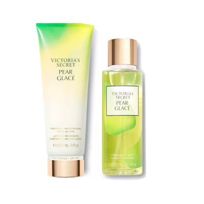 Victoria's Secret Pear Glace Fragrance Body Mist Body Lotion