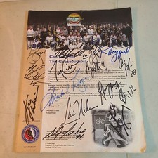 Retired NHL hockey legends signatures pamphlet 80-90'S Brian Trottier and others