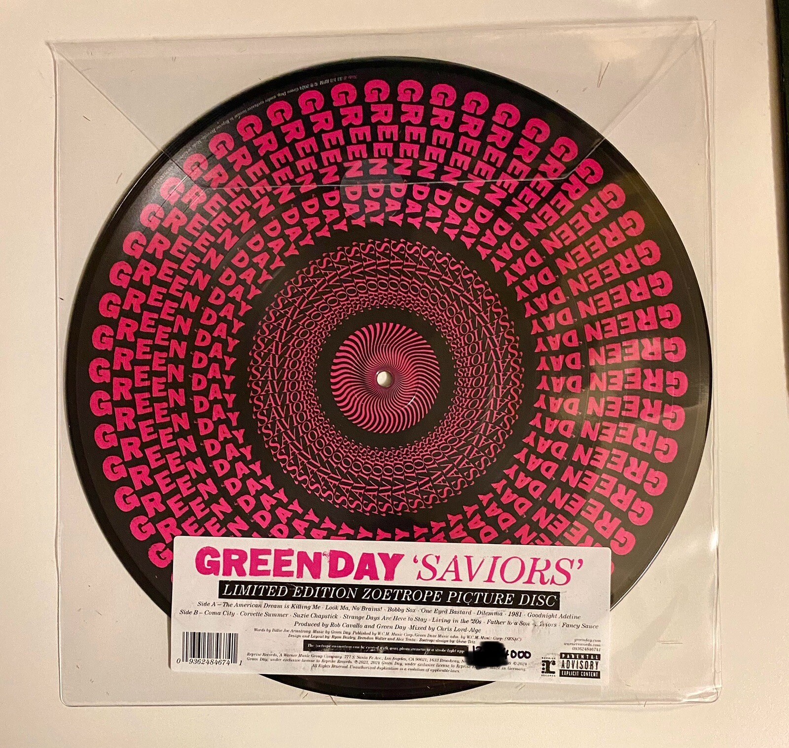 Green Day - Saviors - Zoetrope Picture Disc Vinyl LP - Hand Numbered