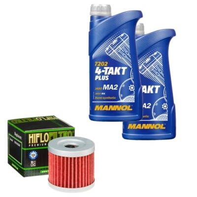 HiFlo Ölfilter Set MANNOL 10W40 2L für Sachs ZZ 125 4T QM125GY-2B(ASD) Bj.2010