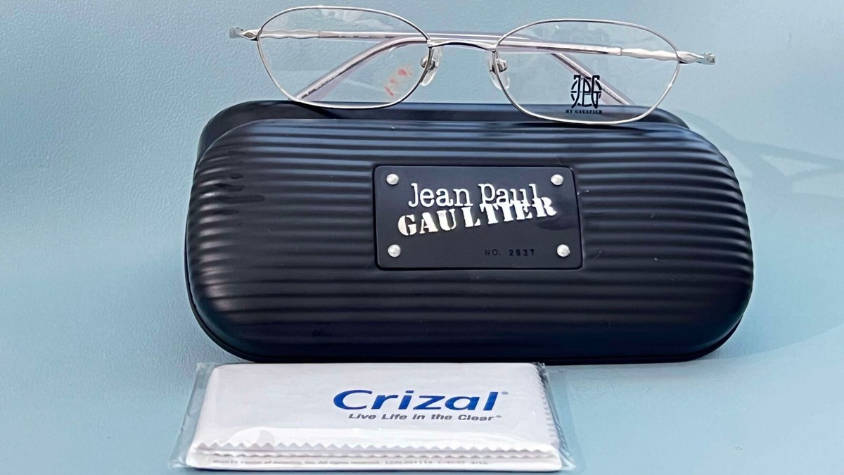 Jean Paul Gaultier 57-0035 Eyeglasses Silver Frames Clear Lens 52-18 NWT#9