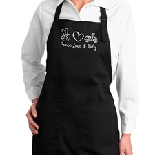 Peace Love & Italy Vintage Scooter lovers Vespa Gift Apron Cooking Grilling BBQ