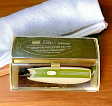 Vintage Sears Electric Scissors 2-Speed W/Built In Light  Original Case Works 