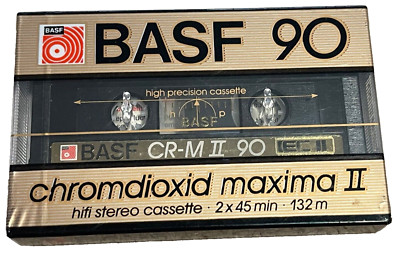 BASF 90 chromdioxid maxima II 90min - Audio Cassette, Kassette - Neu in Folie