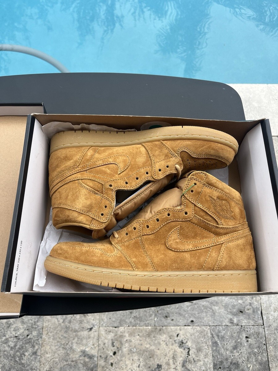 Size 10 - Air Jordan 1 Retro OG High Wheat for sale online