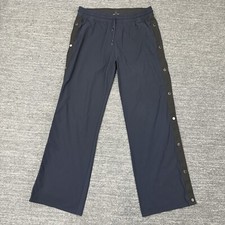 Athleta In A Snap Commute Pants Women Medium Navy Blue Basketball Snap Off Track