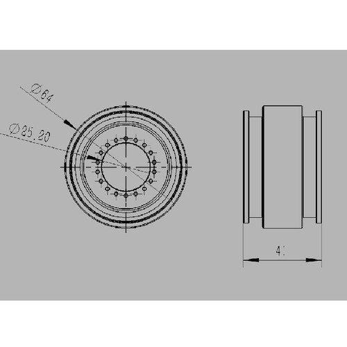 LESU Wheel Hubs Metal for 1/15 RC Loader Model Truck Tamiye DIY Cars Spare Parts - Picture 8 of 8