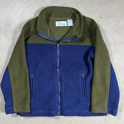 Girls Vintage Just Jenny Fleece Full Zip Size Medium Made In Taiwan 