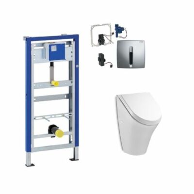 Komplett Set Geberit Duofix Urinalsteuerung berührungslos Chrom Roca Nexo Urinal