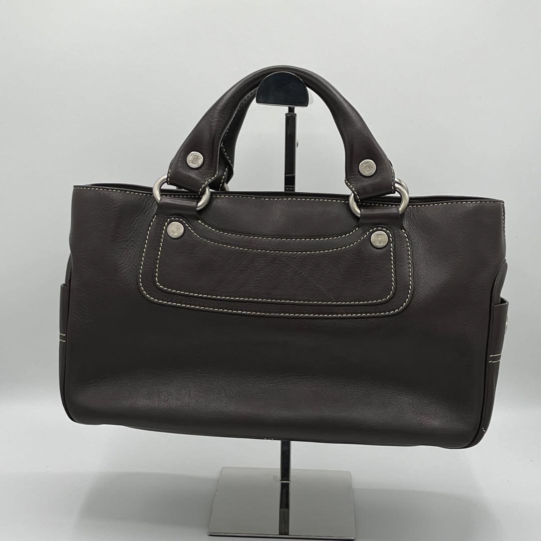 バッグ CELINE HAIRCALF LEATHER BOOGIE HAND BAG CELINE Brown Leather Boogie Bag Handbag CE00/23 Used