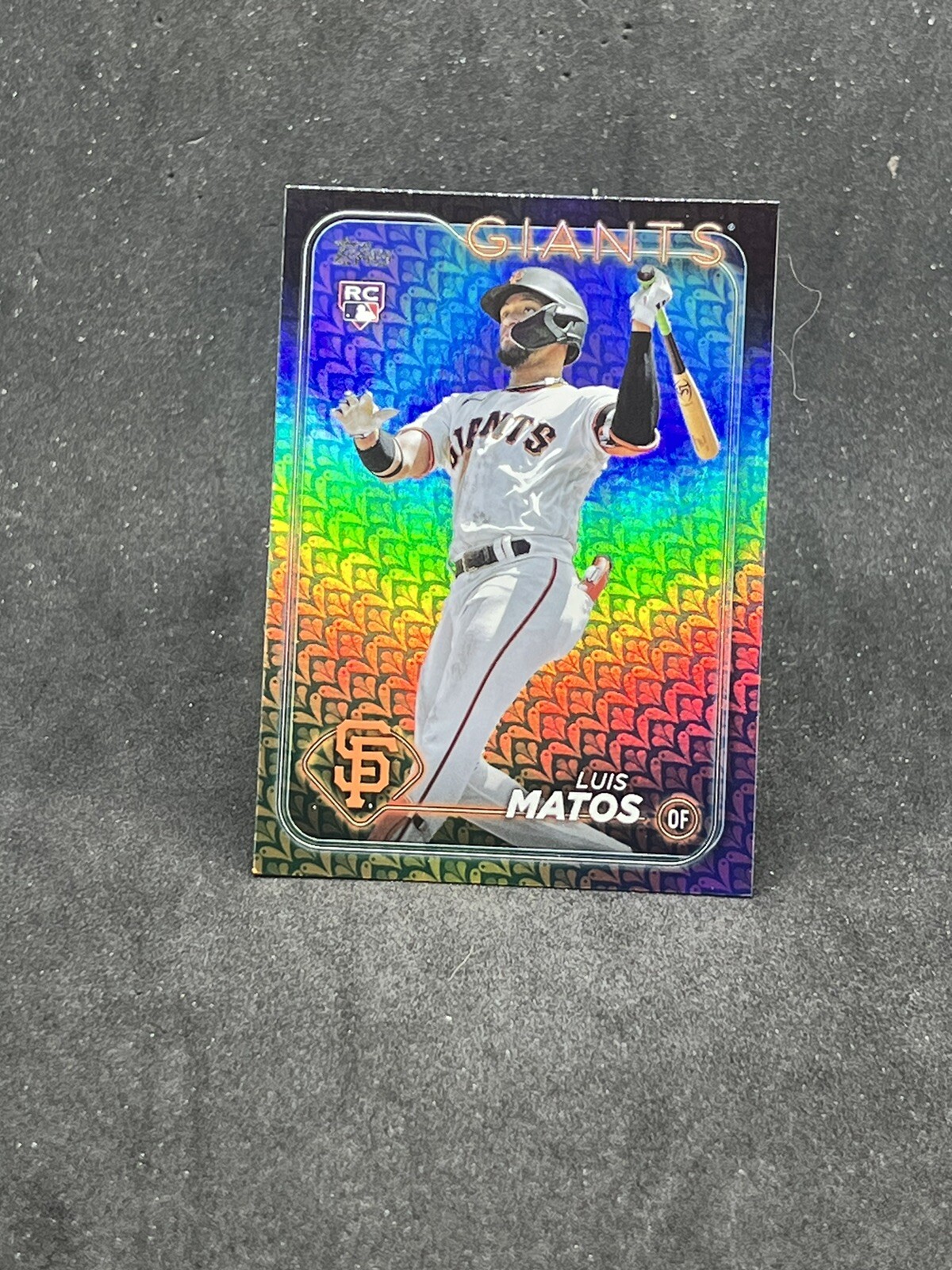 2024 Topps #28 Luis Matos Rookie Holiday Foil San Francisco Giants