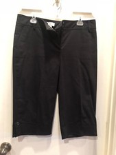 Women s Ann Talyor Loft Black Cropped Capri Marissa Pants Size 12