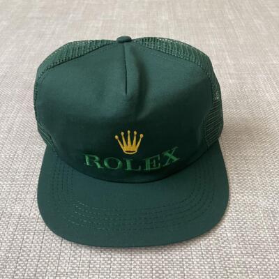 Rolex tracker Caps vintage cap 80s 90s mesh cap green | eBay