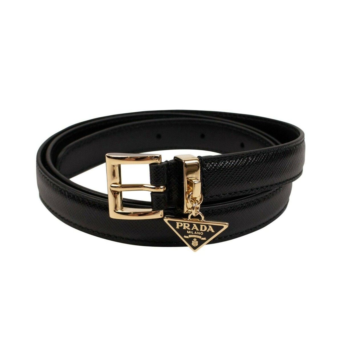 PRADA ブラック ベルト 28 1932 PRADA ブラック ベルト 28 1932 PRADA プラダ ブラックレザーベルト