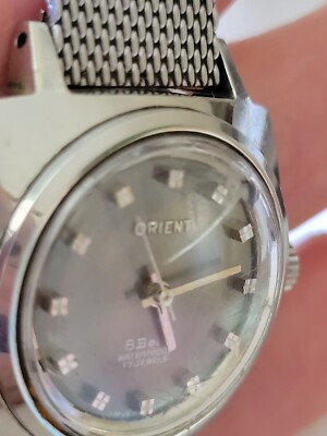 VINTAGE ORIENT 8 BEAT WATERPROOF 17 JEWELS STAINLESS STEEL 