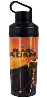Black Adam Character Logo 18oz Insulated Water Bottle