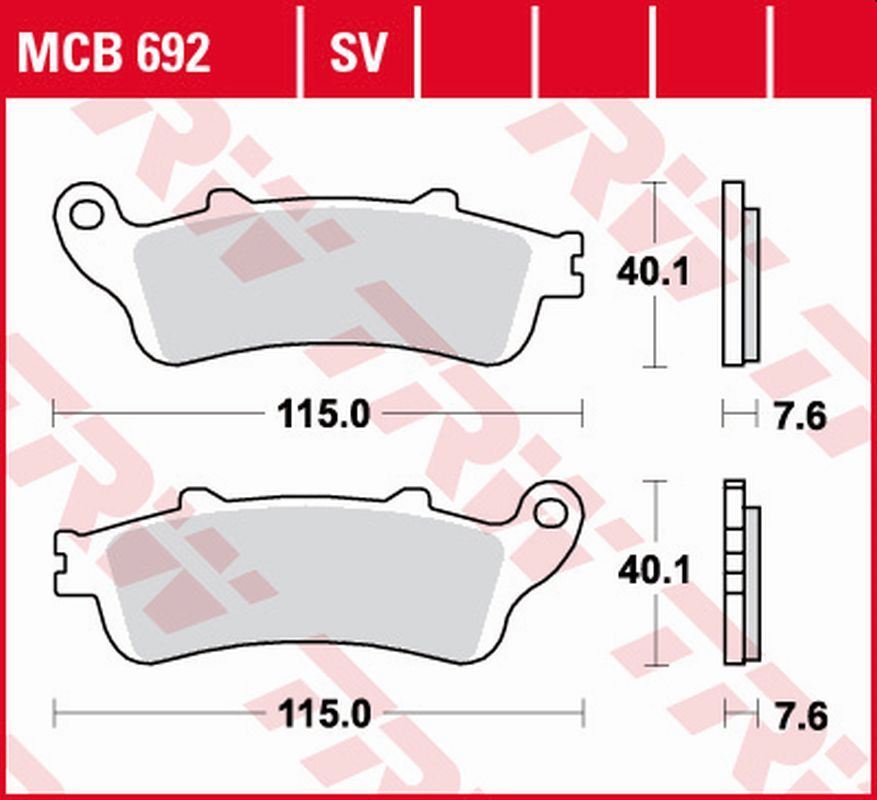 Plaquettes de frein moto ZF KH142 Sinter Street pour Honda Pan European 1100 1996