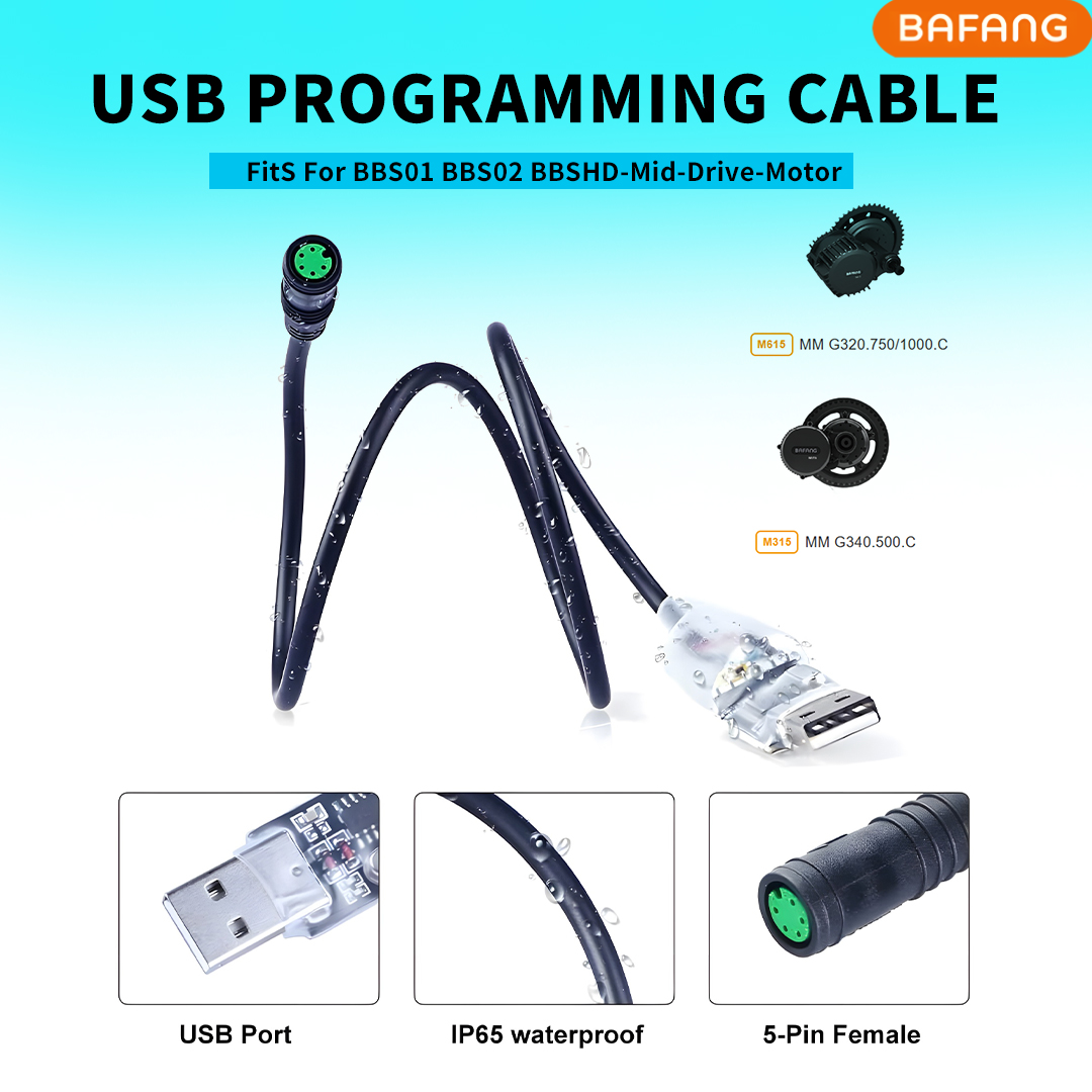 Bafang 8Fun Programming USB to TTL Cable Lead for BBS01B BBS02B BBSHD Mid Drive