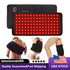 Dual 660nm/850nm Light Therapy Waist Wrap Pad Belt for Relieving Body Pains US